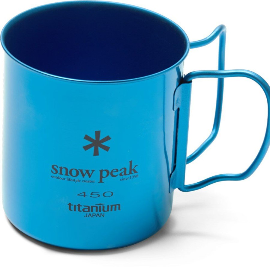 Camping And Hiking * | Snow Peak Colored Titanium Mug Fresh Water Blue