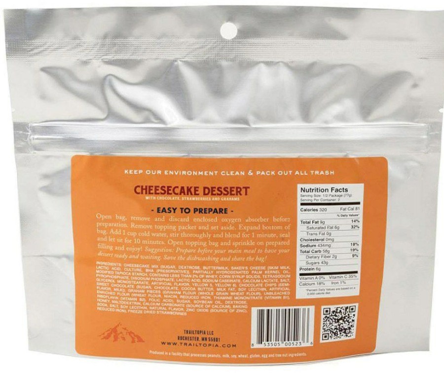 Camping And Hiking * | Trailtopia Cheesecake Dessert 2 Servings None