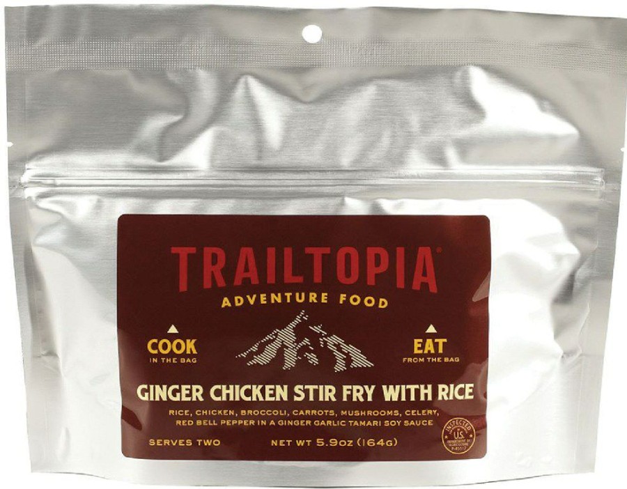 Camping And Hiking * | Trailtopia Ginger Chicken Stir Fry With Rice 2 Servings None