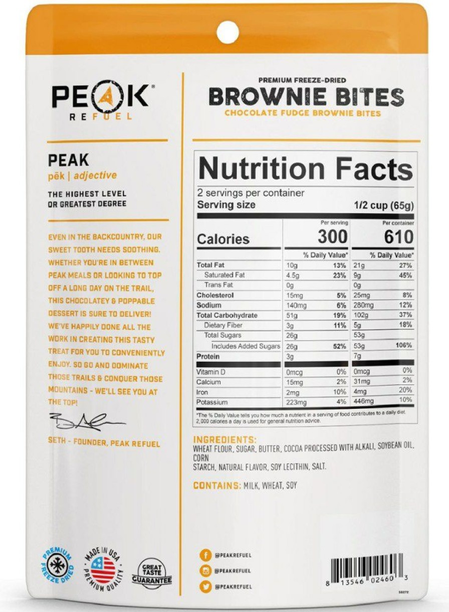 Camping And Hiking * | Peak Refuel Fudge Brownie Bites Chocolate Brownie