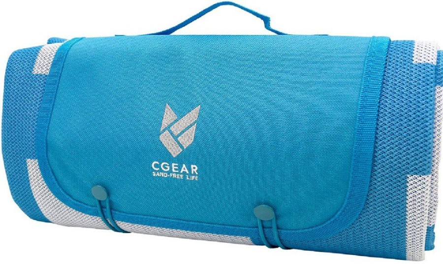 Camping And Hiking * | Cgear Multimats Sand-Free Picnic Mat Blue Check