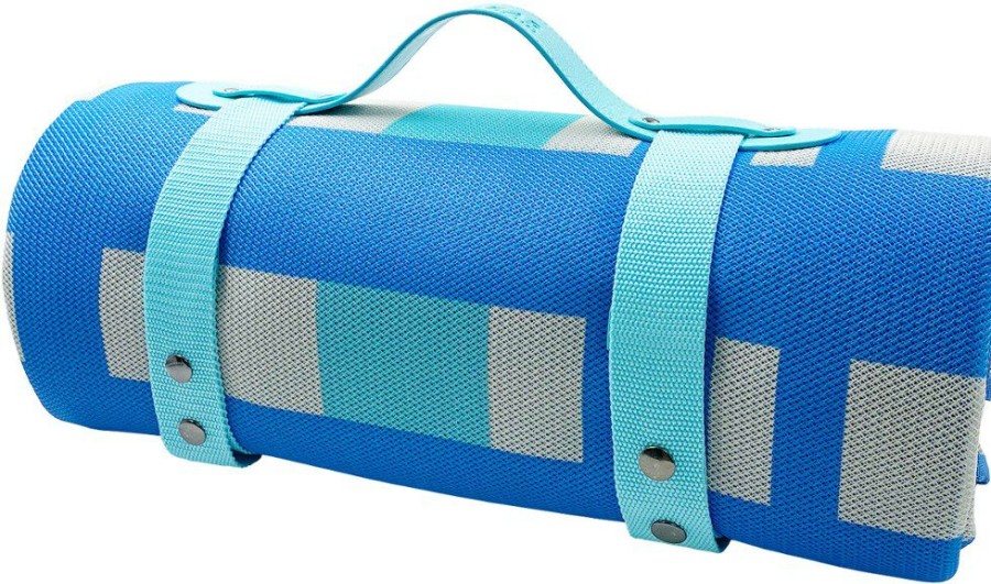 Camping And Hiking * | Cgear Multimats Sand-Free Picnic Mat Blue Check