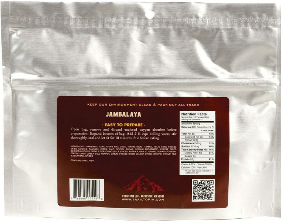 Camping And Hiking * | Trailtopia Jambalaya Dinner 2 Servings None