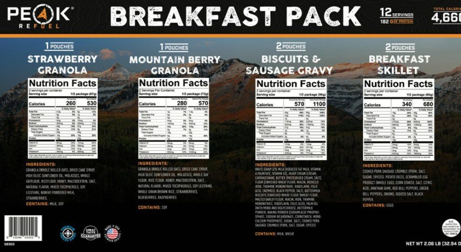 Camping And Hiking * | Peak Refuel Peak Breakfast Pack 2.0 12 Servings None