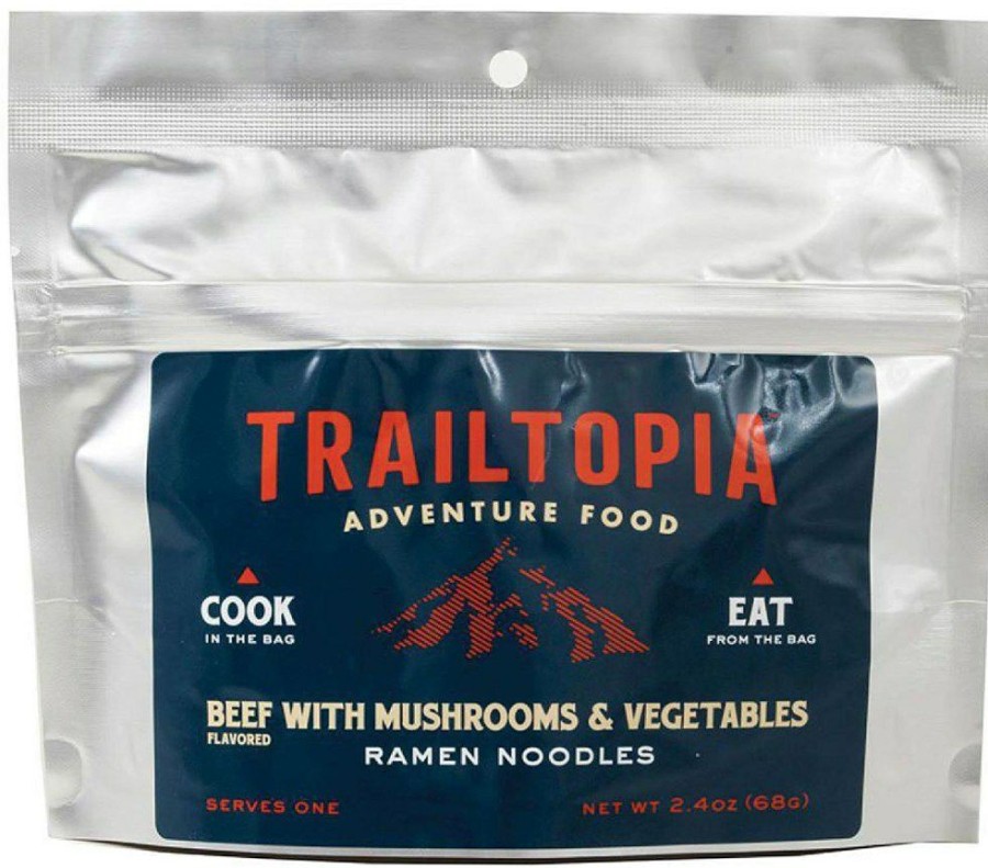 Camping And Hiking * | Trailtopia Ramen Noodles With Beef Flavor And Mushrooms And Vegetables 1 Serving None