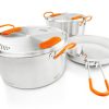 Camping And Hiking * | Gsi Outdoors Glacier Base Camper Cookset Medium Stainless