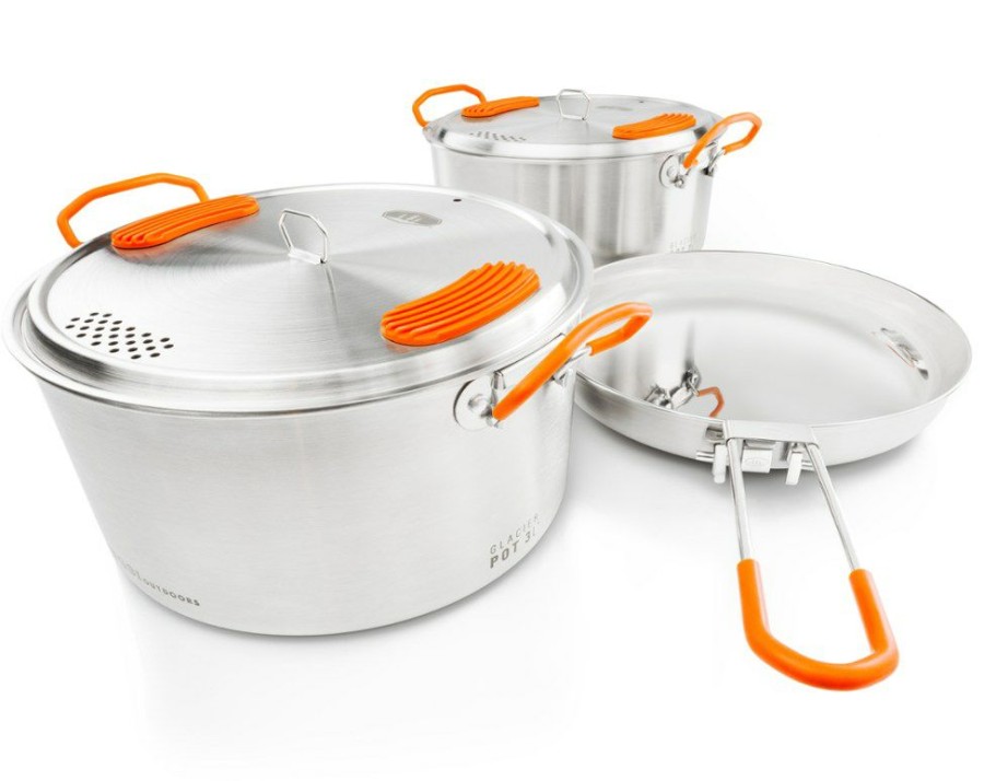 Camping And Hiking * | Gsi Outdoors Glacier Base Camper Cookset Medium Stainless