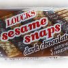 Camping And Hiking * | Loucks Sesame Snaps Dark Chocolate