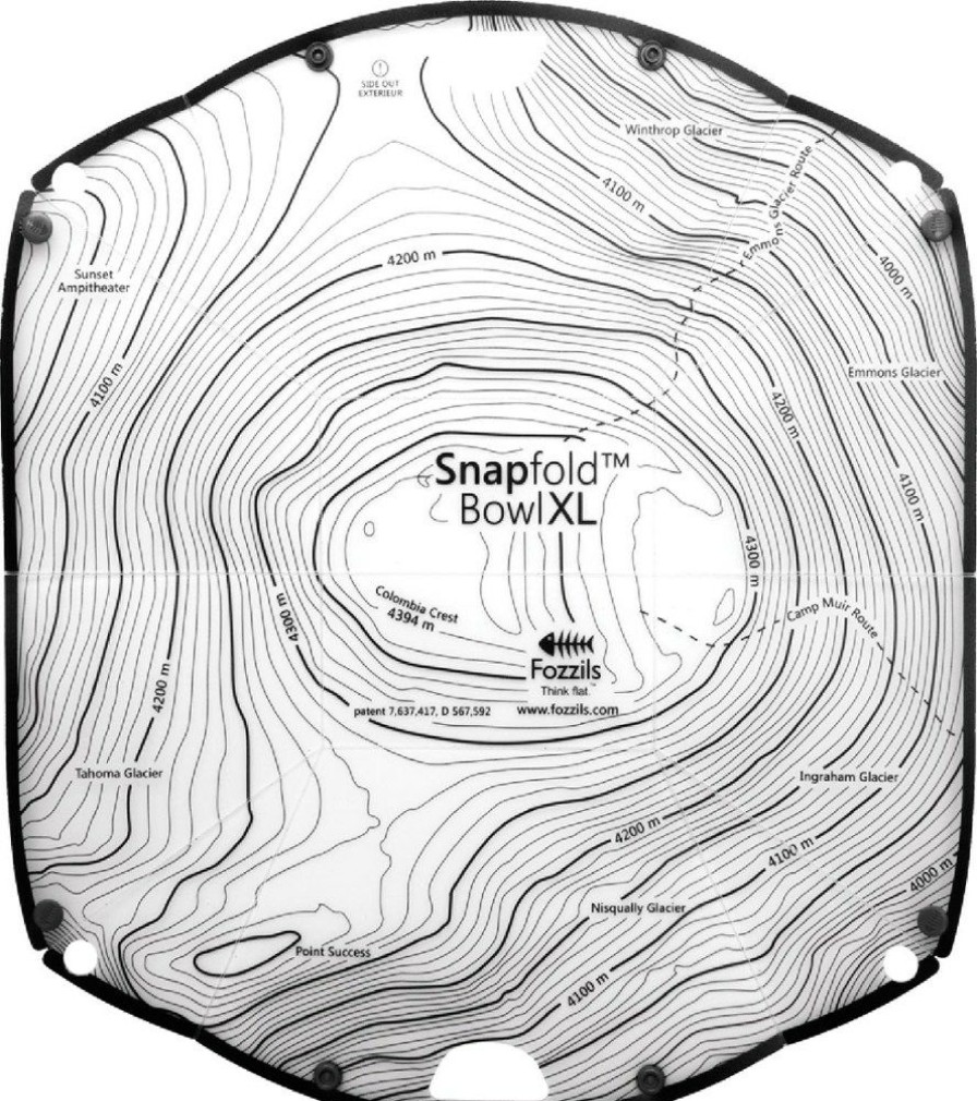 Camping And Hiking * | Fozzils Snapfold Bowl X-Large Mist