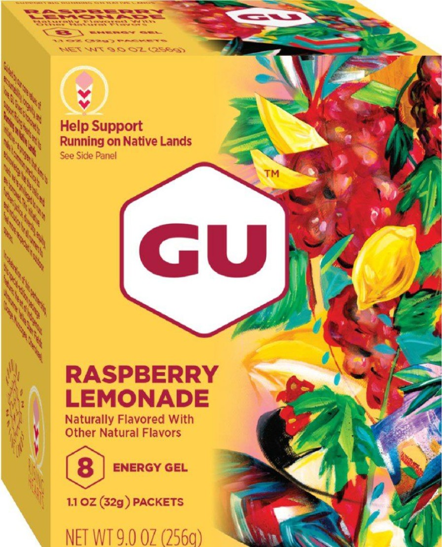 Camping And Hiking * | Gu Special Edition Energy Gel Package Of 8 Raspberry Lemonade