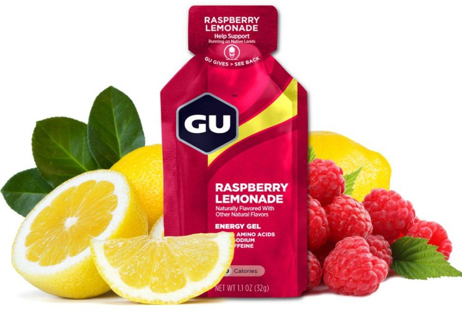 Camping And Hiking * | Gu Special Edition Energy Gel Package Of 8 Raspberry Lemonade