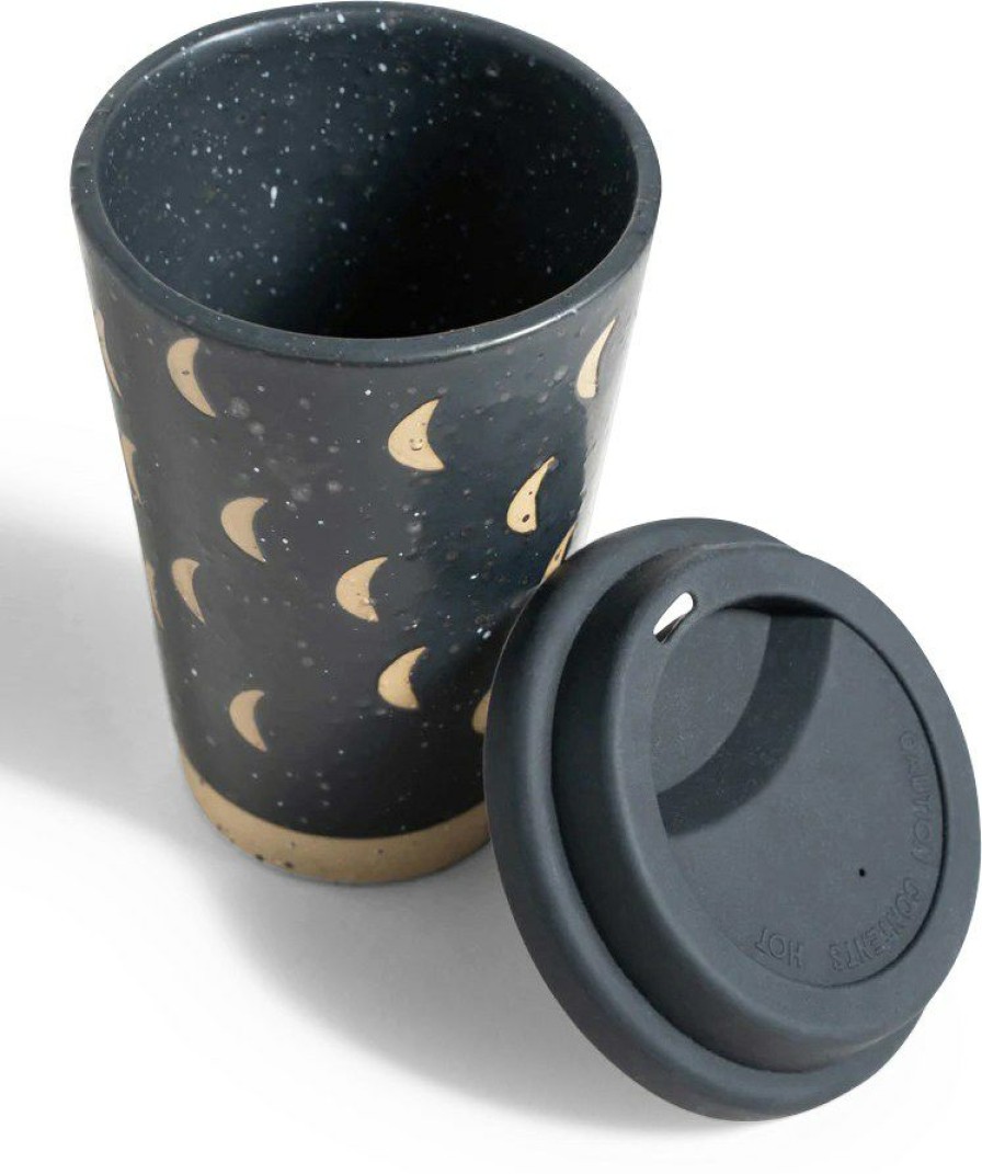 Camping And Hiking * | United By Blue Stoneware Travel Mug 12 Fl. Oz. Black