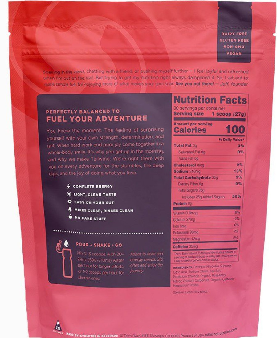 Camping And Hiking * | Tailwind Nutrition Caffeinated Endurance Fuel Drink Mix 30 Servings Raspberry Buzz