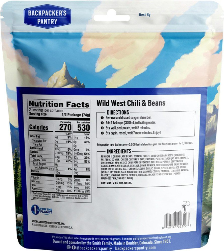 Camping And Hiking * | Backpacker'S Pantry Wild West Chili & Beans 2 Servings None