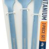 Camping And Hiking * | Sea To Summit Spoon, Fork And Knife Set Titanium