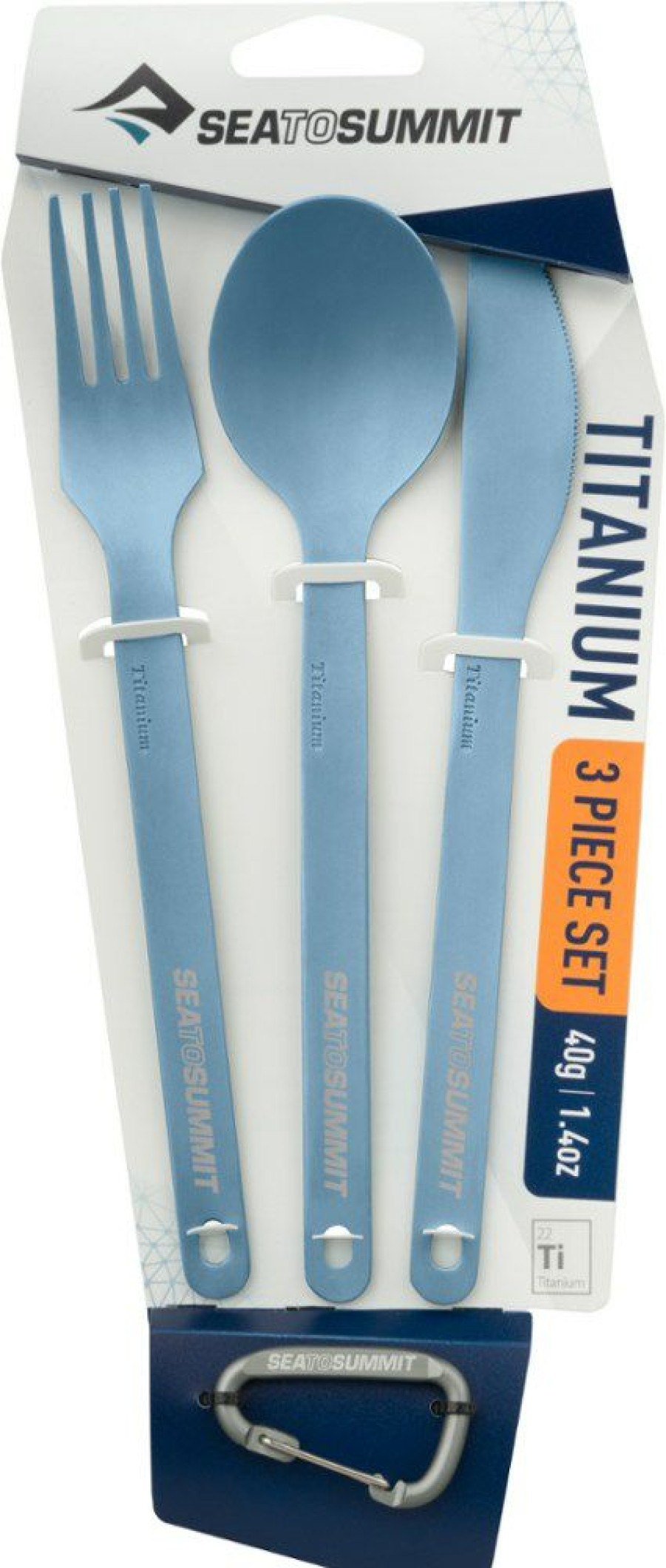 Camping And Hiking * | Sea To Summit Spoon, Fork And Knife Set Titanium