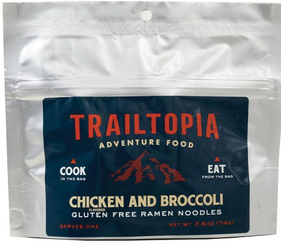 Camping And Hiking * | Trailtopia Gluten-Free Ramen Noodles With Chicken Flavor And Broccoli 1 Serving