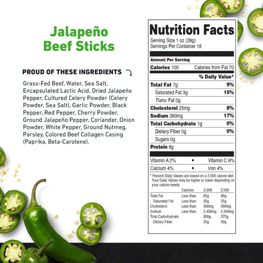 Camping And Hiking * | Country Archer Jerky Co. Stick 1 Oz. Jalapeno Beef