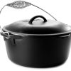 Camping And Hiking * | Lodge Cast Iron Dutch Oven 5 Quart None