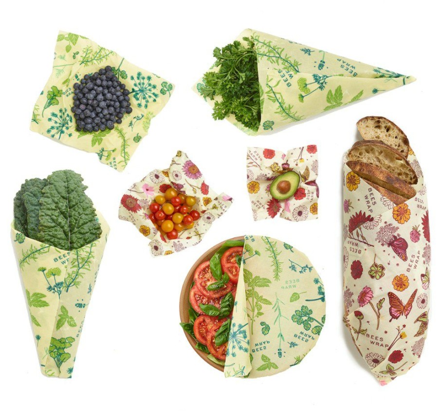 Lifestyle And Gifts * | Bee'S Wrap Assorted Plant-Based Wraps Set Of 7 None