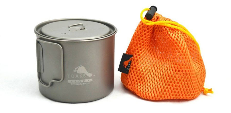 Camping And Hiking * | Toaks Light 550Ml Pot Titanium