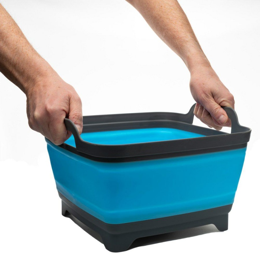 Camping And Hiking * | Sol Flat Pack Collapsible Sink 8 Liters Blue