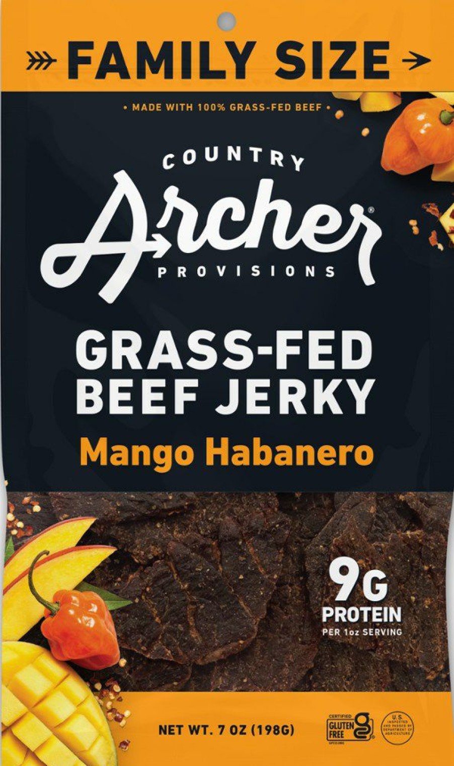 Camping And Hiking * | Country Archer Jerky Co. Grass-Fed Beef Jerky 7 Oz.