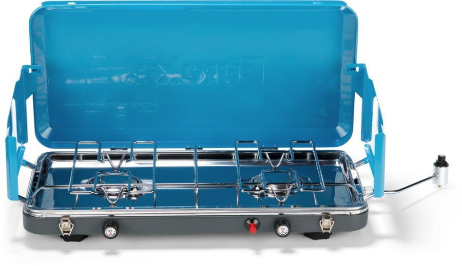 Camping And Hiking * | Eureka Ignite Plus 2-Burner Camp Stove Mediterranean Blue