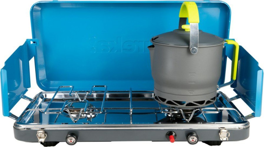 Camping And Hiking * | Eureka Ignite Plus 2-Burner Camp Stove Mediterranean Blue