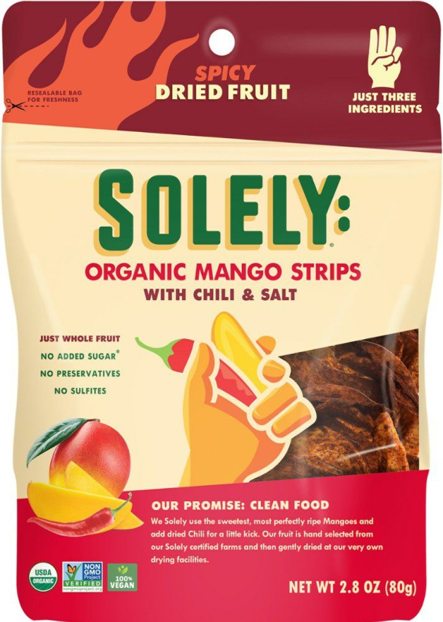 Camping And Hiking * | Solely Organic Dried Strips With Chili And Salt Mango