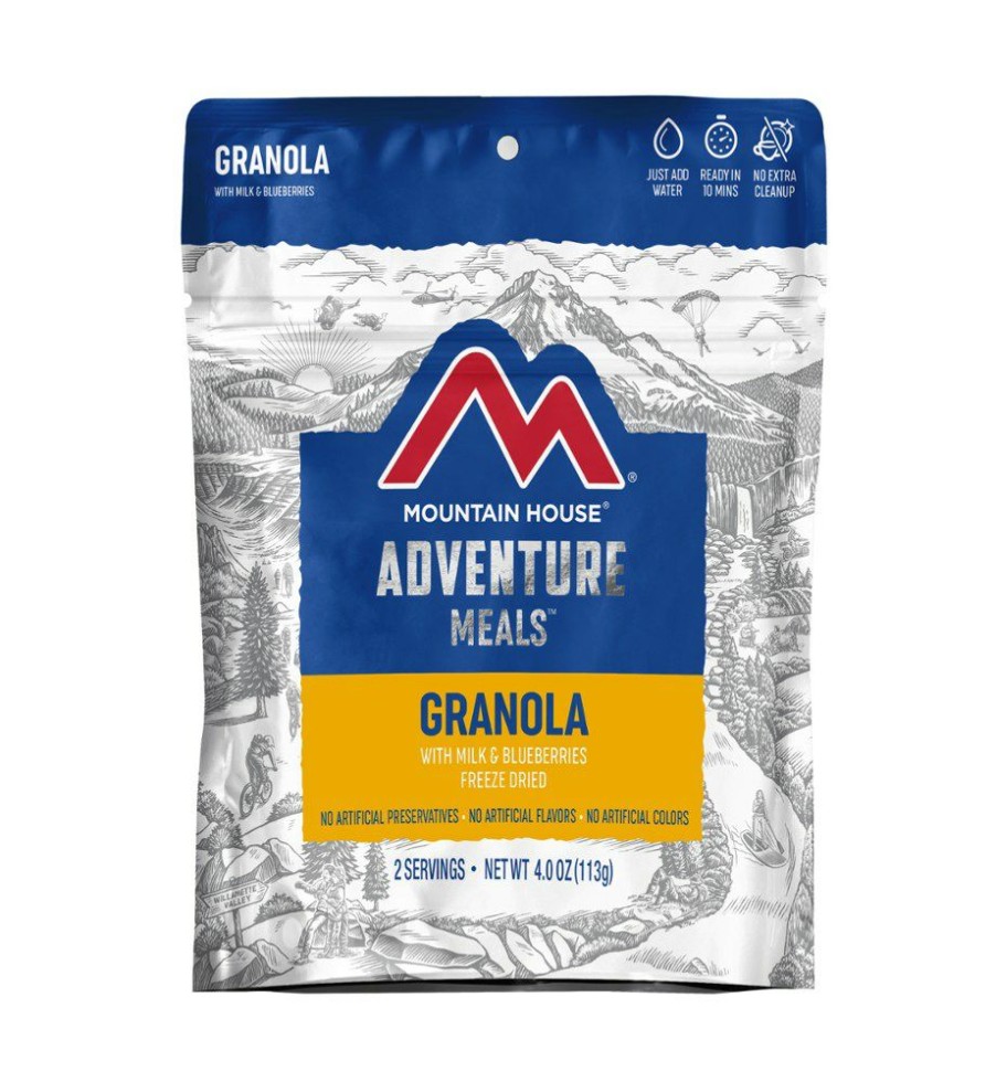 Camping And Hiking * | Mountain House Granola With Milk & Blueberries 2 Servings