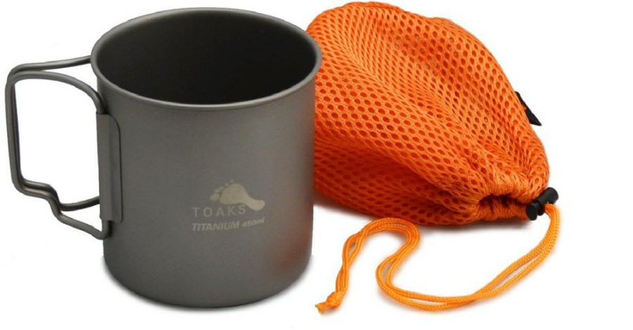 Camping And Hiking * | Toaks Single Wall 450Ml Cup Titanium