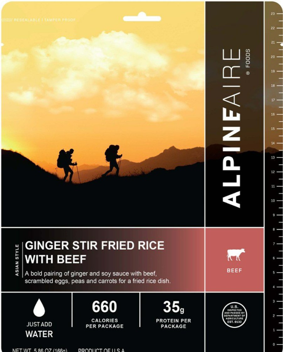 Camping And Hiking * | Alpineaire Foods Ginger Stir Fried Rice With Beef 1 Serving None