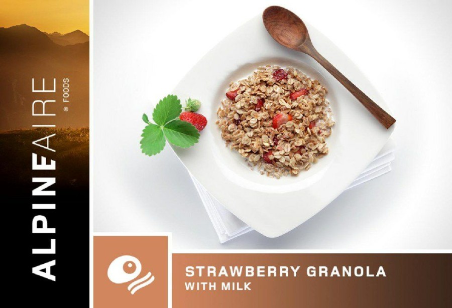 Camping And Hiking * | Alpineaire Foods Strawberry Granola With Milk None