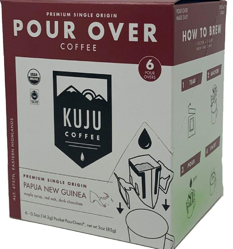 Camping And Hiking * | Kuju Coffee Single Origin Single-Serve Pour Over Coffee Package Of 6