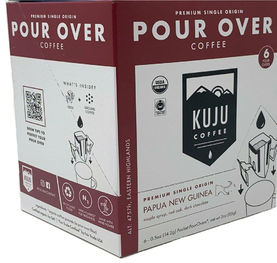 Camping And Hiking * | Kuju Coffee Single Origin Single-Serve Pour Over Coffee Package Of 6