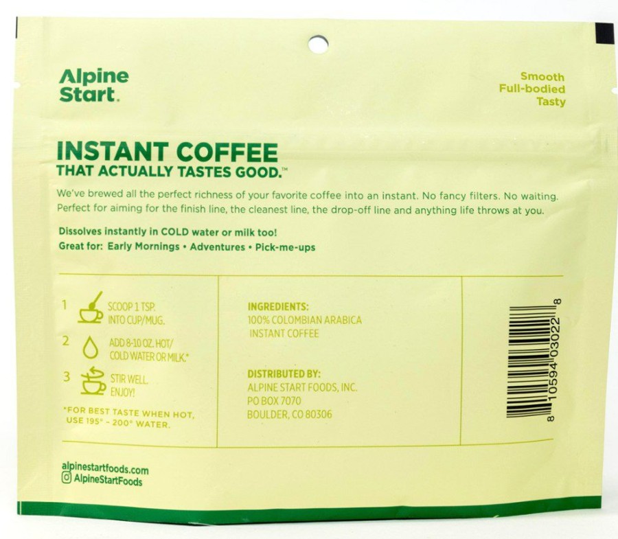 Camping And Hiking * | Alpine Start Instant Coffee Bulk Bag 30 Cups Original Blend (Medium Roast)