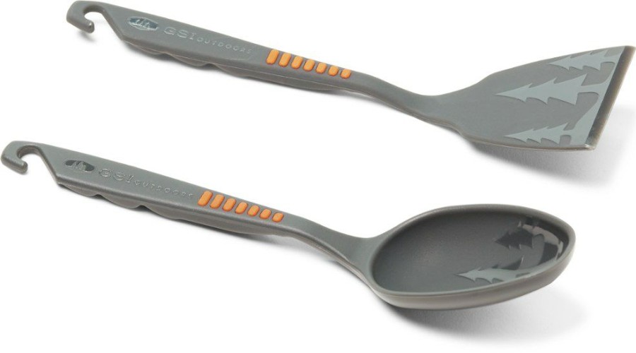 Camping And Hiking * | Gsi Outdoors Pack Spoon/Spatula Set Black