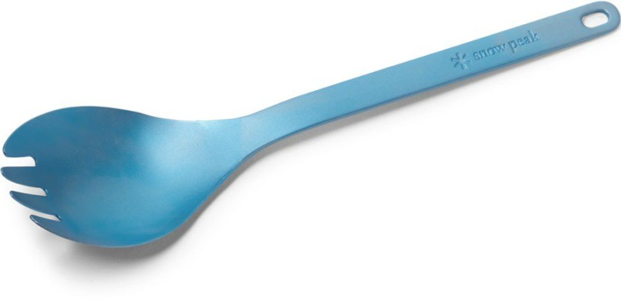 Camping And Hiking * | Snow Peak Titanium Spork Colored Blue