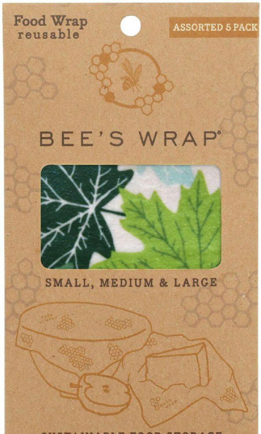 Lifestyle And Gifts * | Bee'S Wrap Forest Floor Print Wraps Set Of 5 None