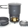 Camping And Hiking * | Esbit Alcohol Stove And Trekking Cookset Gray