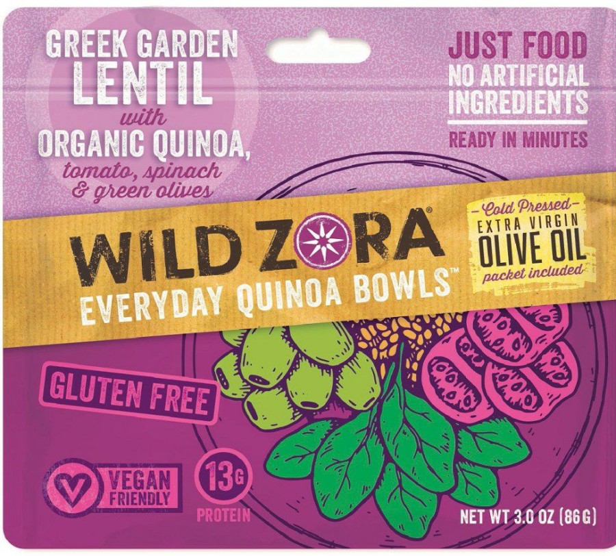 Camping And Hiking * | Wild Zora Greek Garden Lentil Quinoa Bowl 1 Serving None