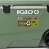 Camping And Hiking * | Igloo Ecocool Roller Cooler 90 Qts. Sage Green