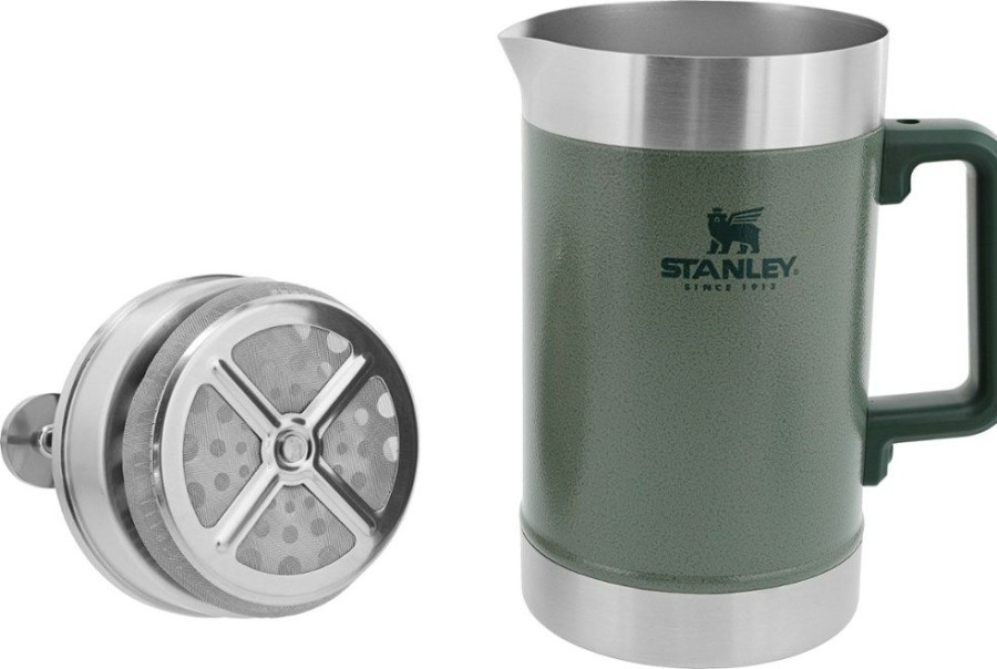 Camping And Hiking * | Stanley Classic Vacuum French Press 48 Fl. Oz. Hammertone Green