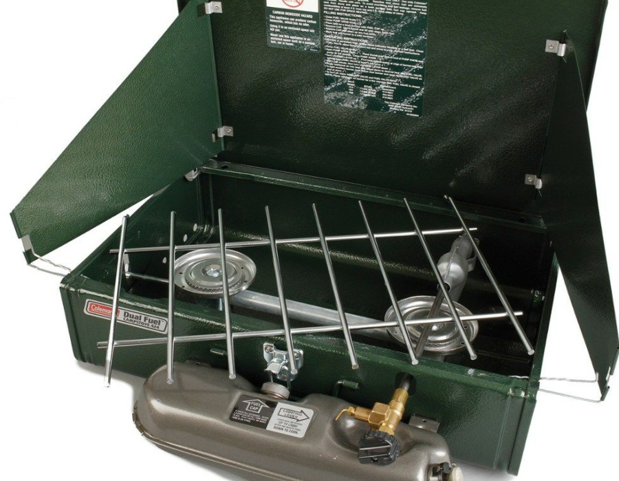 Camping And Hiking * | Coleman Dual-Fuel 2 Burner Stove Green