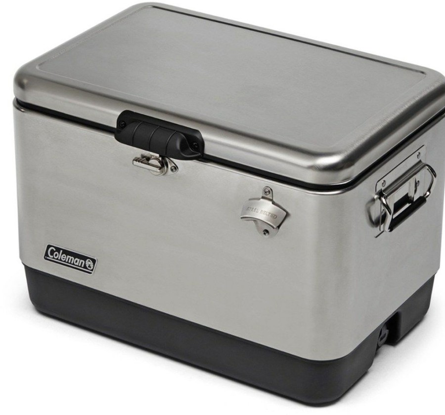 Camping And Hiking * | Coleman Reunion 54-Quart Steel Belted Cooler Stainless Steel