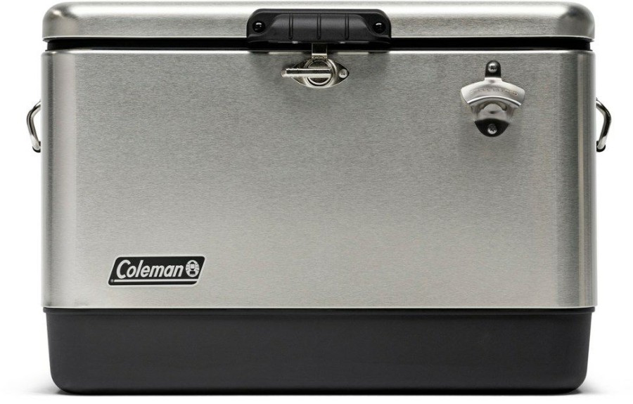 Camping And Hiking * | Coleman Reunion 54-Quart Steel Belted Cooler Stainless Steel