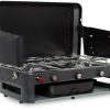 Camping And Hiking * | Zempire 2-Burner Deluxe & Grill High-Pressure Camping Stove Black/Gray