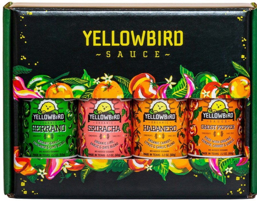 Camping And Hiking * | Yellowbird Organic Hot Sauce Set Of 4 Assorted