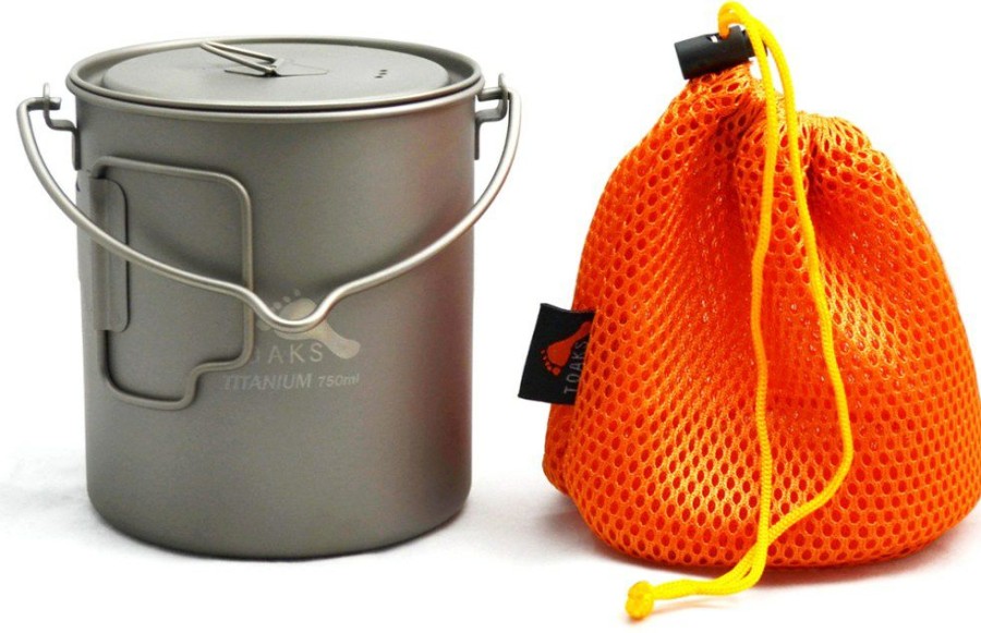 Camping And Hiking * | Toaks 750Ml Pot With Bail Handle Titanium